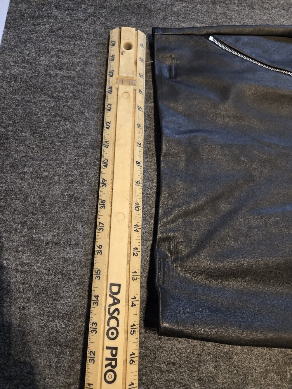 Black Express Faux Leather Zip-Detail Pencil Skirt - Picture 7 of 7